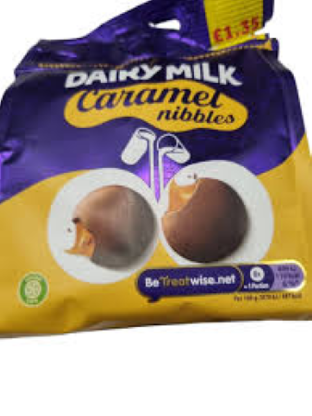 CADBURY BAGS CARAMEL NIBBLES 85G
